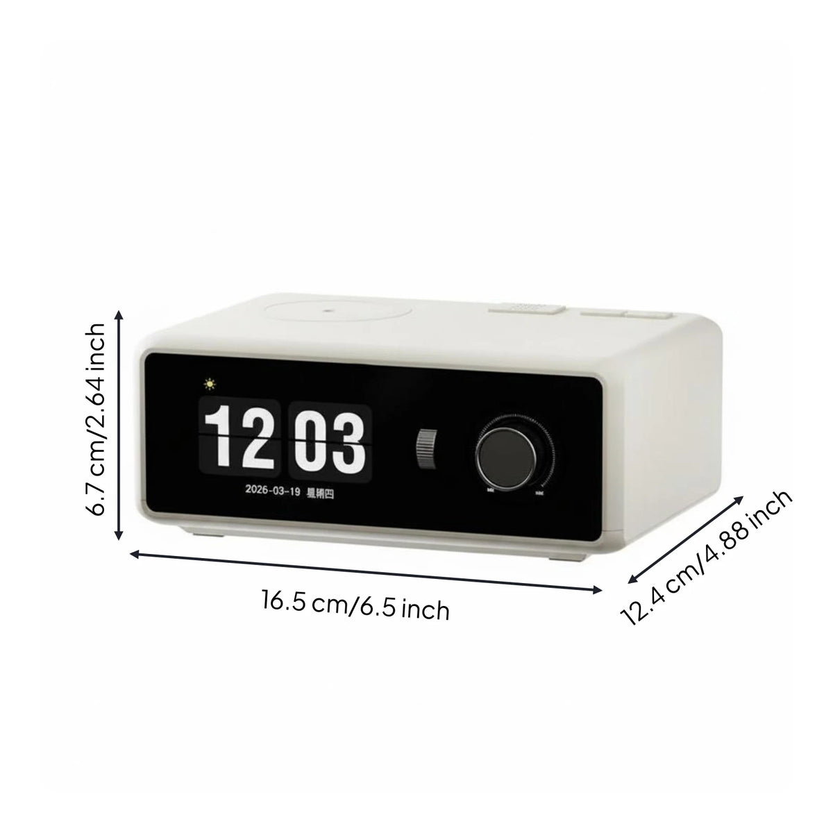 Wireless Charging Speaker Desktop Clock Speaker Compact Bluetooth Speaker Alarm Desktop Clock Speaker Home Electronics Snooze