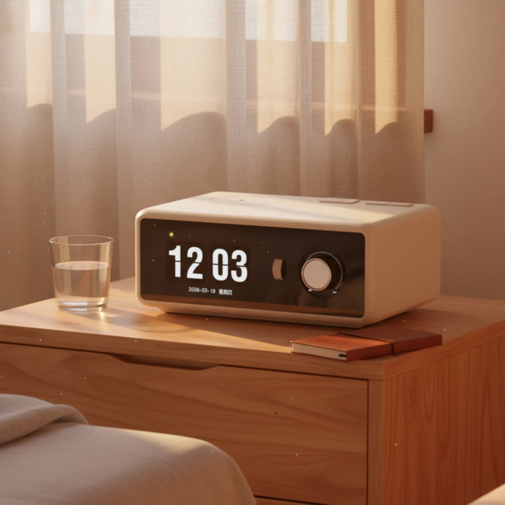 Wireless Charging Speaker Desktop Clock Speaker Compact Bluetooth Speaker Alarm Desktop Clock Speaker Home Electronics Snooze