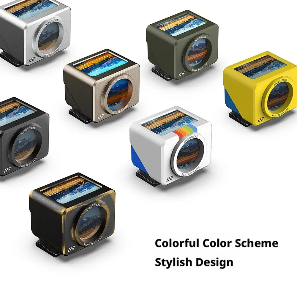 CHI 28mm/40mm/35mm/50mm Camera Universal Metal Waist-Level Viewfinder Focal length Dot Sight Viewfinder Hood CHINOTECHS