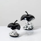 Electroplating Art Resin Carving Apples, Pear Statues, Living Room Decoration, Fruit Model Sculpture Crafts, Home Decoration