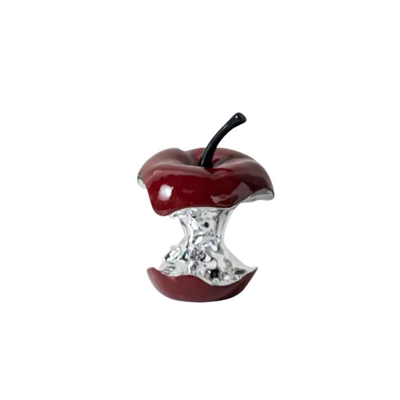 Electroplating Art Resin Carving Apples, Pear Statues, Living Room Decoration, Fruit Model Sculpture Crafts, Home Decoration