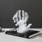 Pixel-Packed Sci-Fi Palm Ornament - Stunning Resin Art for Your Living Room Desk - Limited Stock!
