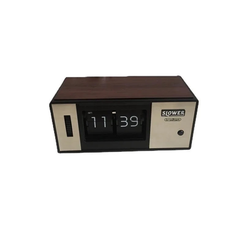 Minimalist Retro Table Clocks Turn The Page Digital Desk Clock Living Room Modern Desktop Watch Office Decorative Ornaments