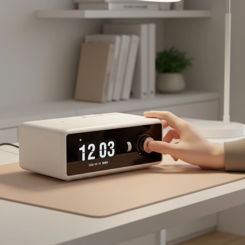 Wireless Charging Speaker Desktop Clock Speaker Compact Bluetooth Speaker Alarm Desktop Clock Speaker Home Electronics Snooze