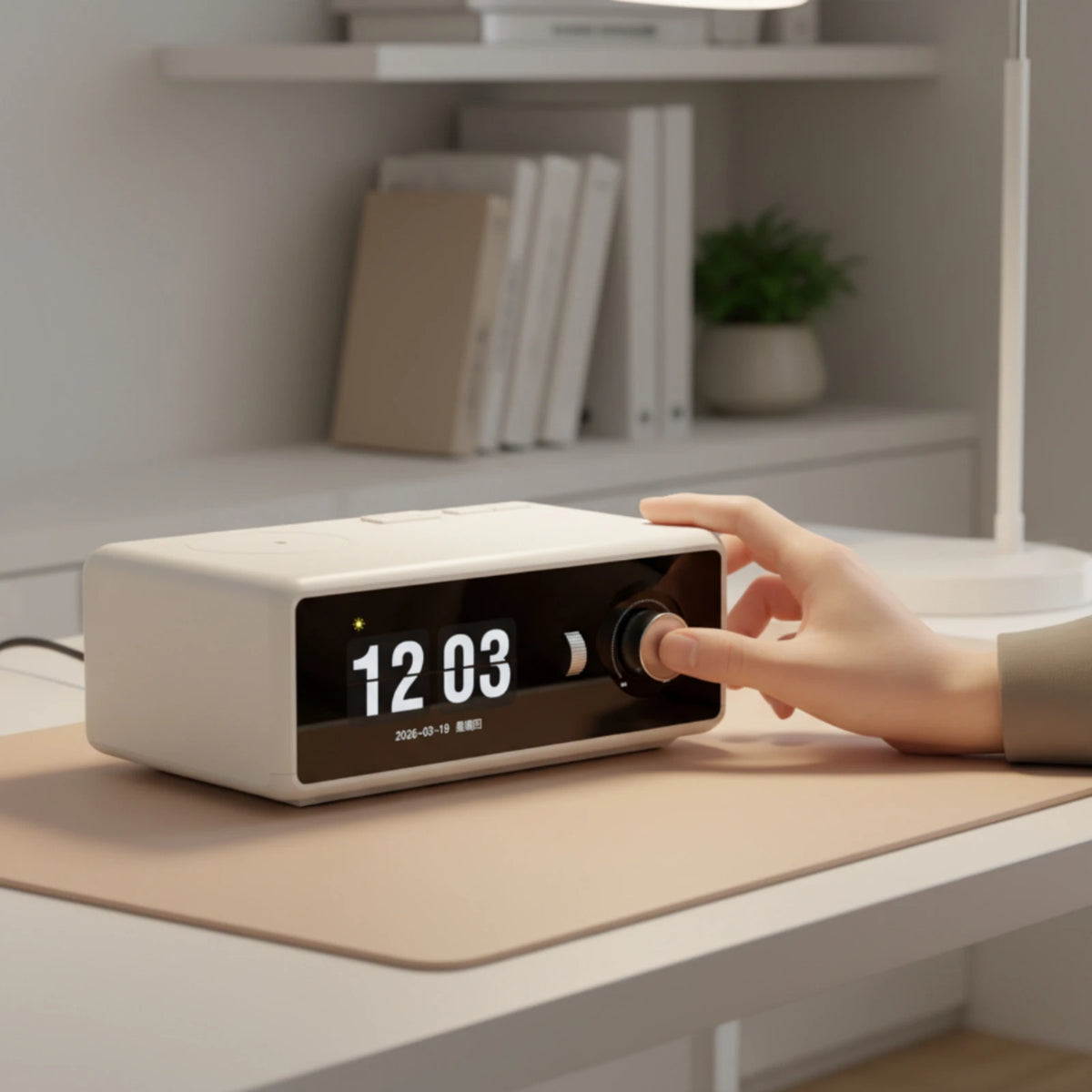 Wireless Charging Speaker Desktop Clock Speaker Compact Bluetooth Speaker Alarm Desktop Clock Speaker Home Electronics Snooze