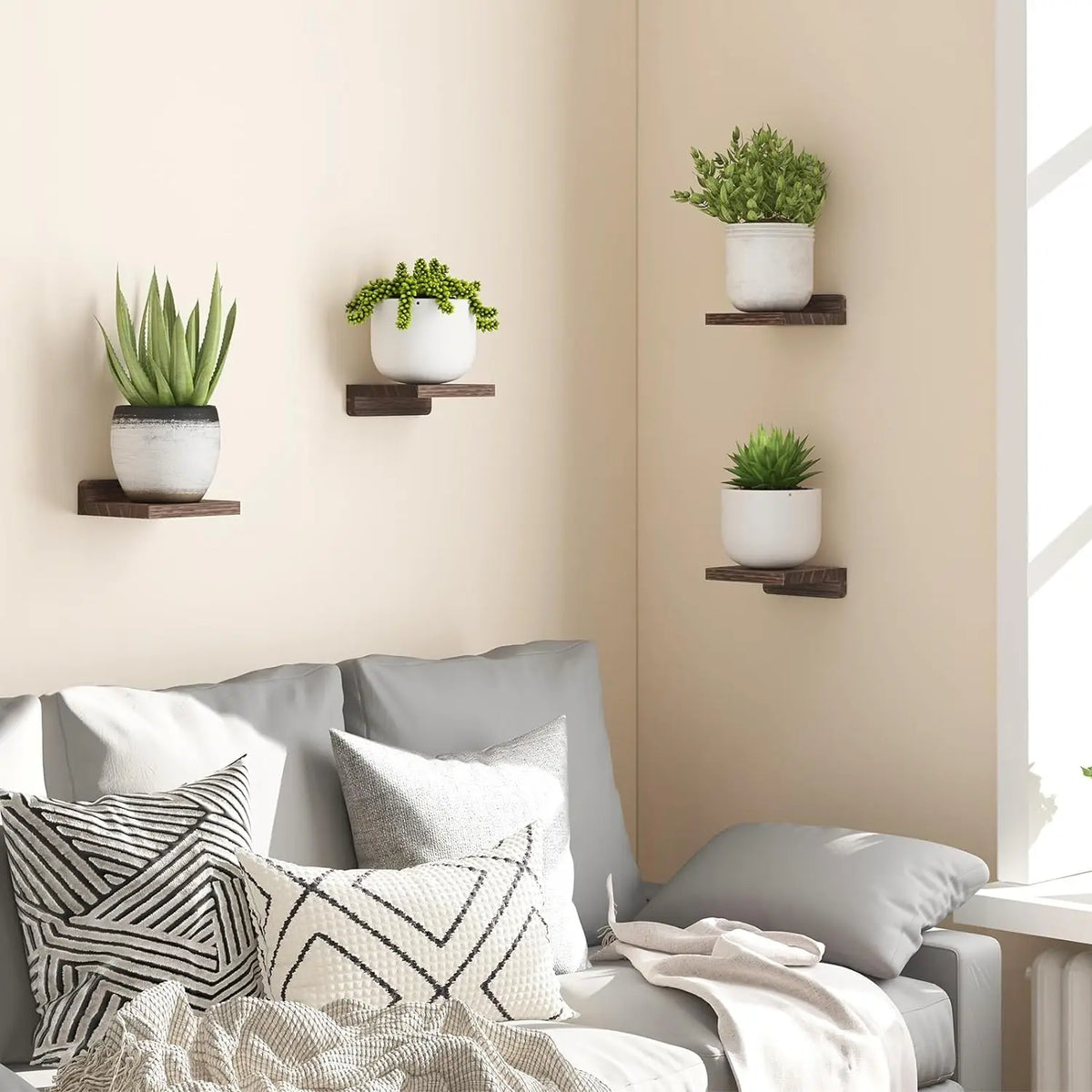 The Mini Ledge Set — 4-Pack Floating Shelves