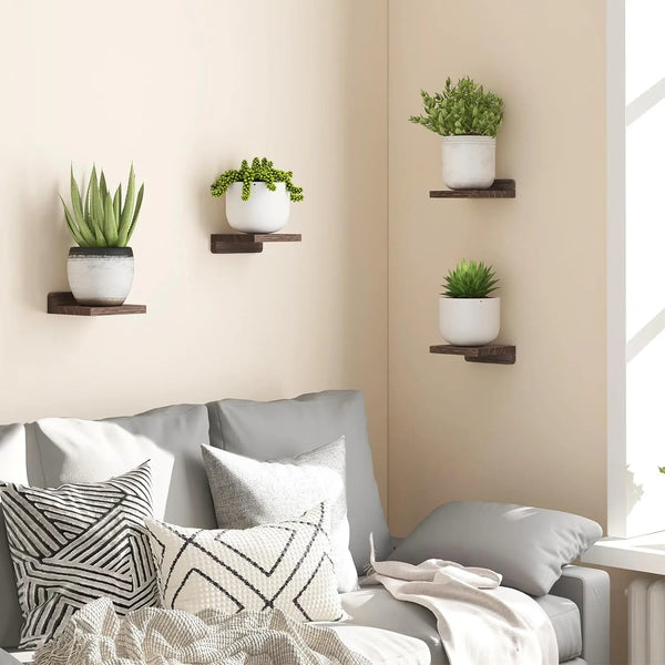 The Mini Ledge Set — 4-Pack Floating Shelves