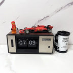 Minimalist Retro Table Clocks Turn The Page Digital Desk Clock Living Room Modern Desktop Watch Office Decorative Ornaments