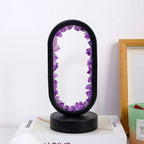 1PC LED Bedside Lamp | Natural Quartz & Amethyst Raw Stone Crystal Lamp | Soothing Night Light for Bedroom & Desk, Christmas Dec