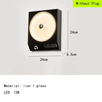 Novelty Simple Metal Glass High-end Home Decor Sconce LED Room Wall Light For Bedroom Villa Living Room Lighting Fixtures