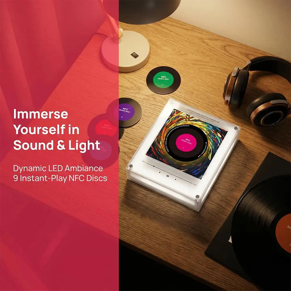 NFC Music Induction Automatic Singing Magnetic Refrigerator Sticker Acrylic Creative Audio Music Player Ornament Night Lights