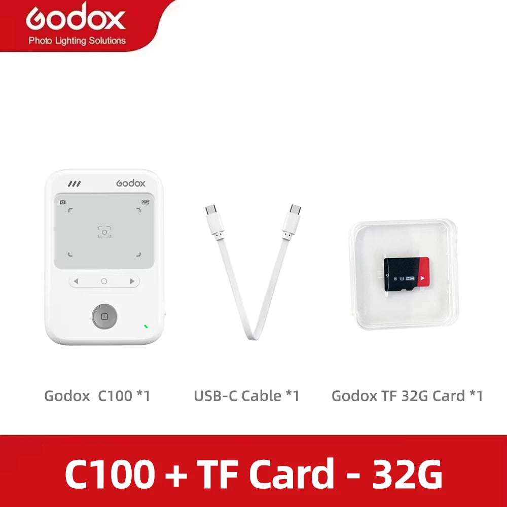 Godox C100 Transparent Viewfinder Mini CCD Portable Camera for Vlogging And Pocket Cam Film Light Meter with TF-Card 4G/8G/32GB