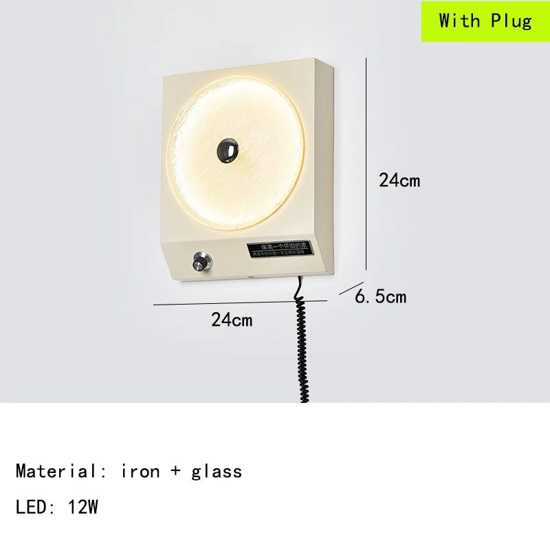 Novelty Simple Metal Glass High-end Home Decor Sconce LED Room Wall Light For Bedroom Villa Living Room Lighting Fixtures