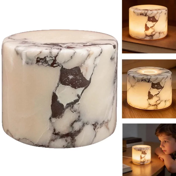 Natural Onyx Marble Touch Table Lamp Type-C Rechargeable Home Holiday LED Atmosphere Lamp Creative Multi-color Gradient Light