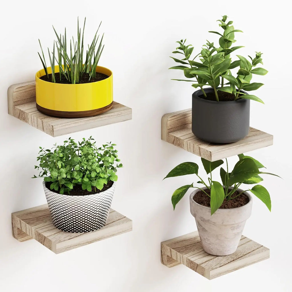 The Mini Ledge Set — 4-Pack Floating Shelves