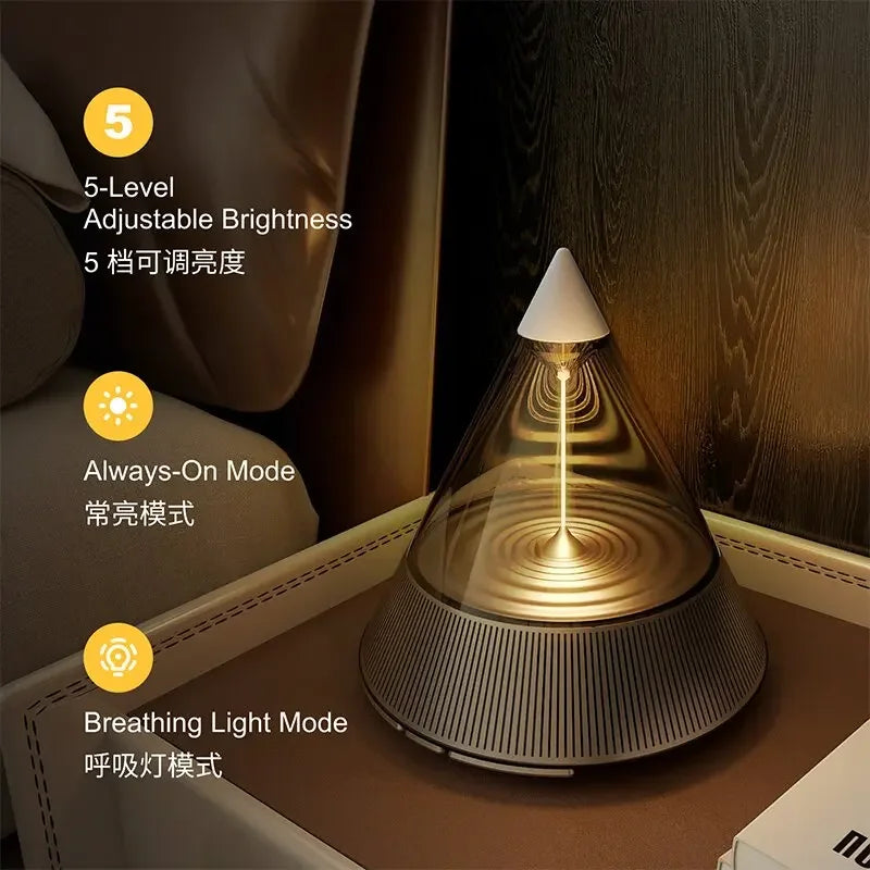Creative Aromatherapy Atmosphere Lamp BT Speaker Quantum Light Bedroom Bedside Hifi Sound High Quality Wireless Stereo Subwoofer