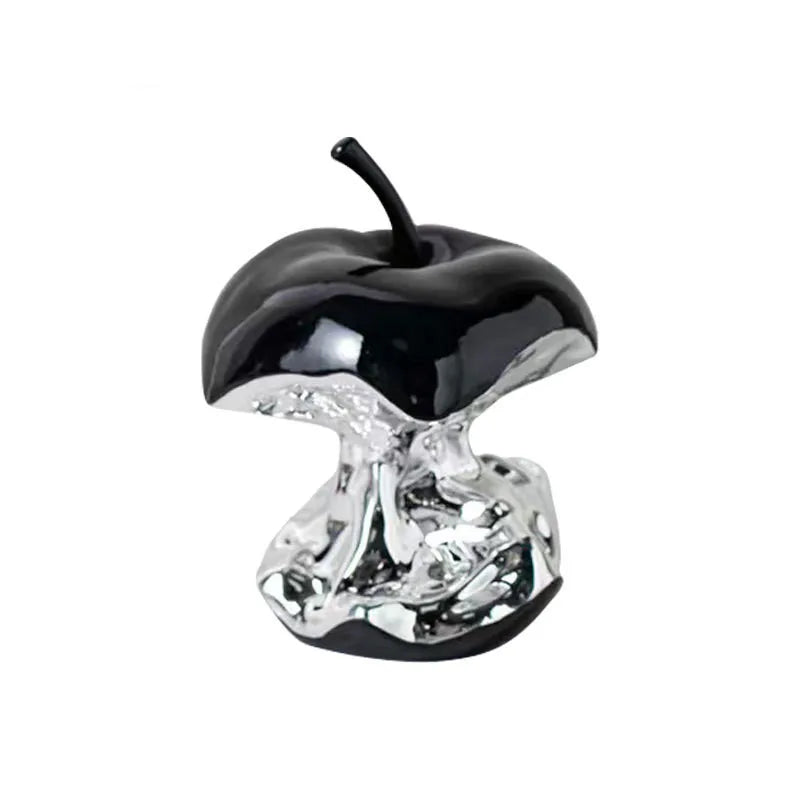 Electroplating Art Resin Carving Apples, Pear Statues, Living Room Decoration, Fruit Model Sculpture Crafts, Home Decoration
