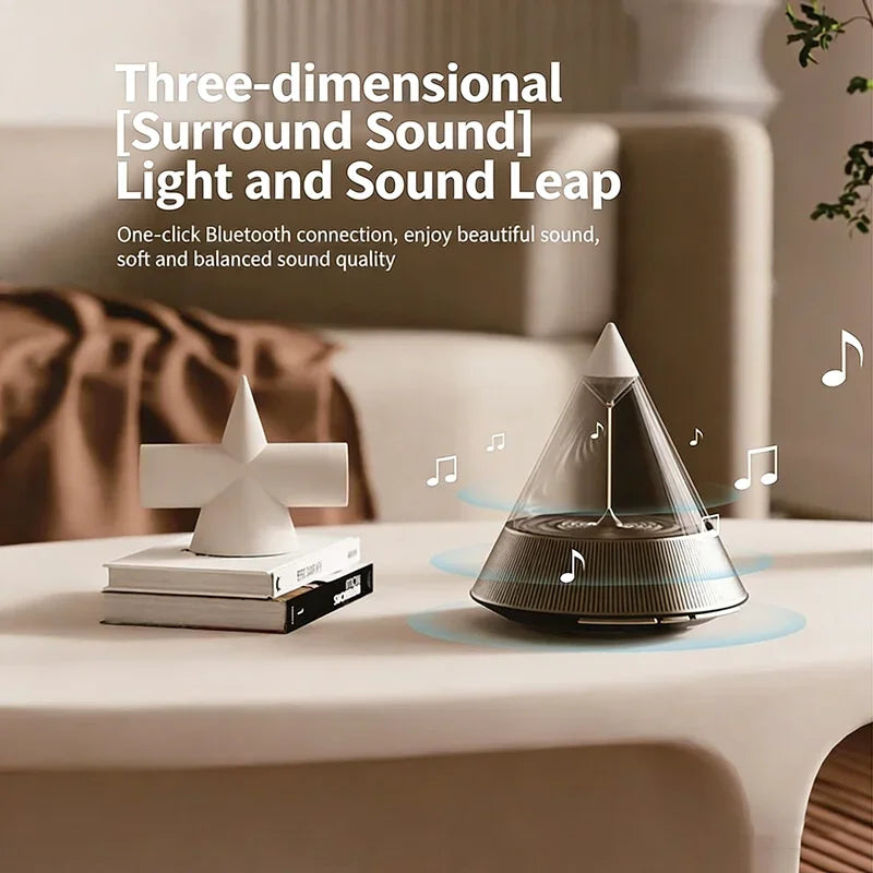 Creative Aromatherapy Atmosphere Lamp BT Speaker Quantum Light Bedroom Bedside Hifi Sound High Quality Wireless Stereo Subwoofer