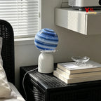 Nordic Milky Way Planet Glass Table Lamp USB Powered 3 Color Temperature Dimmable LED Bedside Desk Lamp Aesthetic Galaxy Sphere