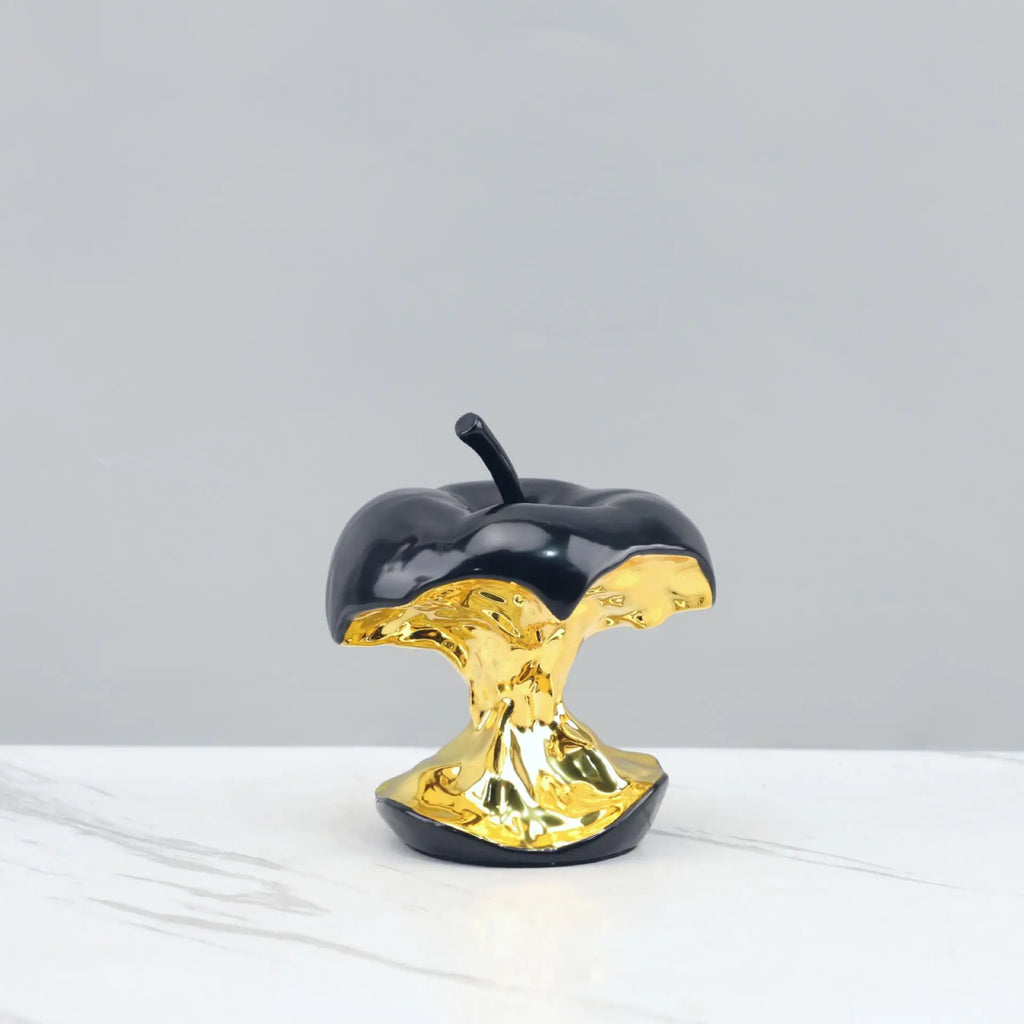 Electroplating Art Resin Carving Apples, Pear Statues, Living Room Decoration, Fruit Model Sculpture Crafts, Home Decoration