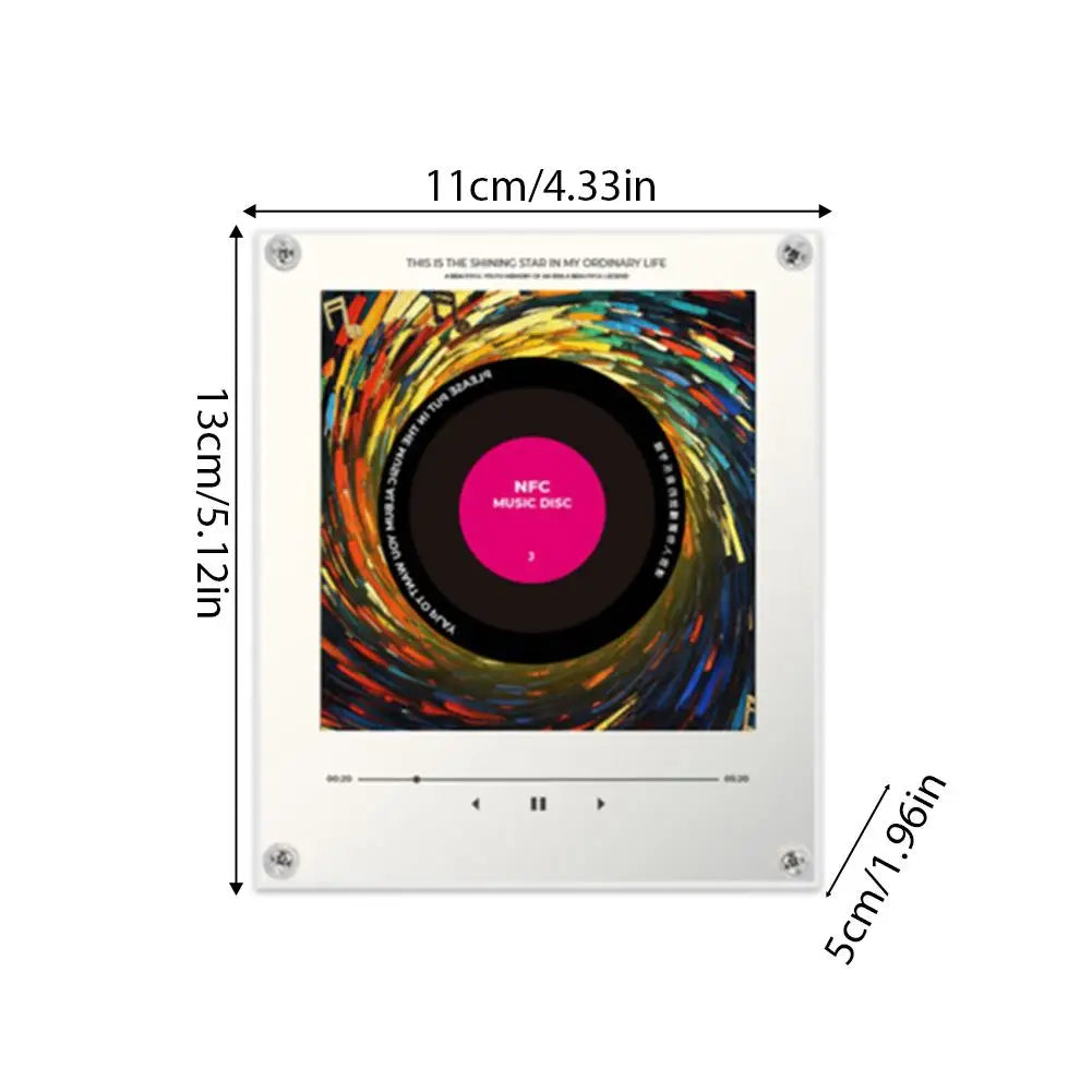 NFC Music Induction Automatic Singing Magnetic Refrigerator Sticker Acrylic Creative Audio Music Player Ornament Night Lights