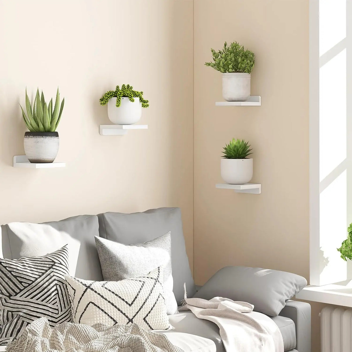 The Mini Ledge Set — 4-Pack Floating Shelves