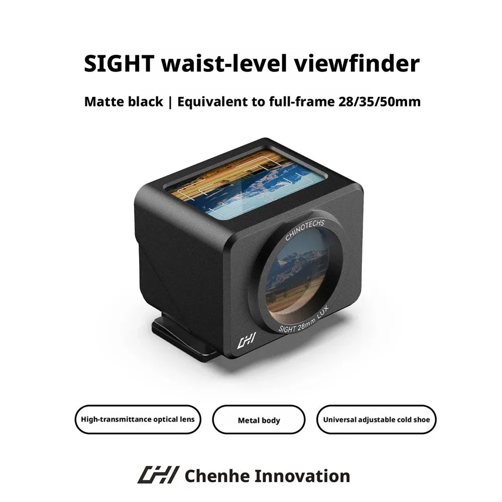 CHI 28mm/40mm/35mm/50mm Camera Universal Metal Waist-Level Viewfinder Focal length Dot Sight Viewfinder Hood CHINOTECHS