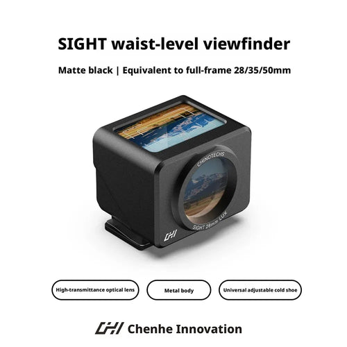 CHI 28mm/40mm/35mm/50mm Camera Universal Metal Waist-Level Viewfinder Focal length Dot Sight Viewfinder Hood CHINOTECHS