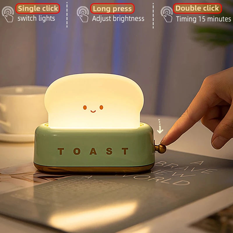 The Toast Nightlight — Rechargeable Smile-Face Lamp