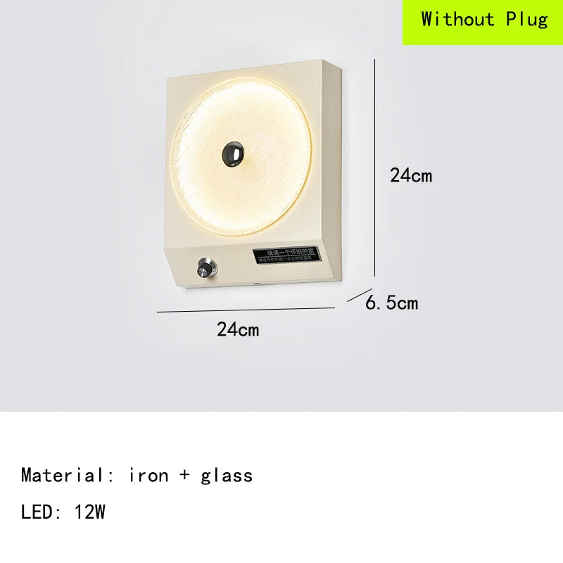 Novelty Simple Metal Glass High-end Home Decor Sconce LED Room Wall Light For Bedroom Villa Living Room Lighting Fixtures