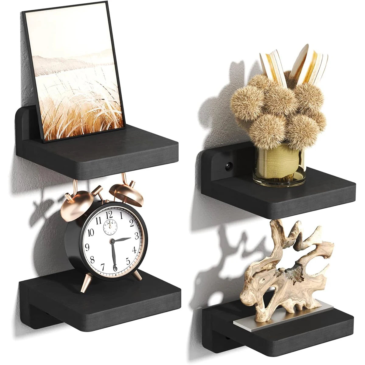 The Mini Ledge Set — 4-Pack Floating Shelves