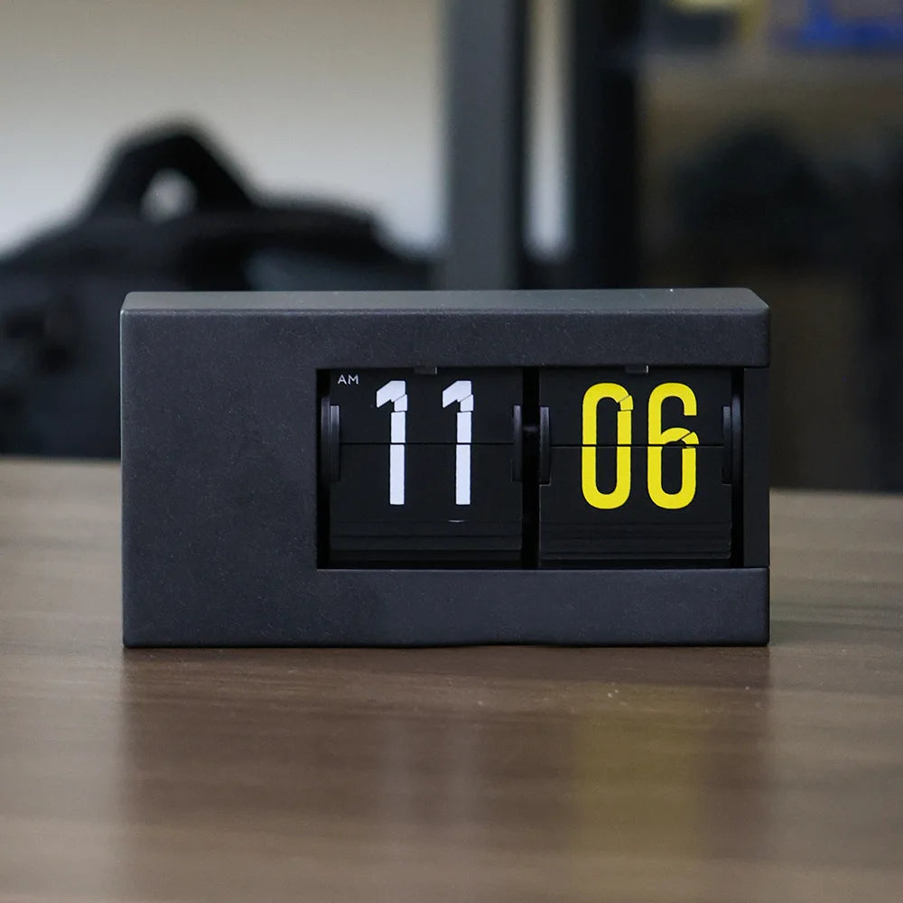 Automatic Flip Clock - Digital Desktop Alarm Clock with Vintage Retro Style, Minimalist Bedside & Office Decor, Unique Gift Idea